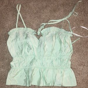 NWT MINT GREEN PEPLUM TOP size 4